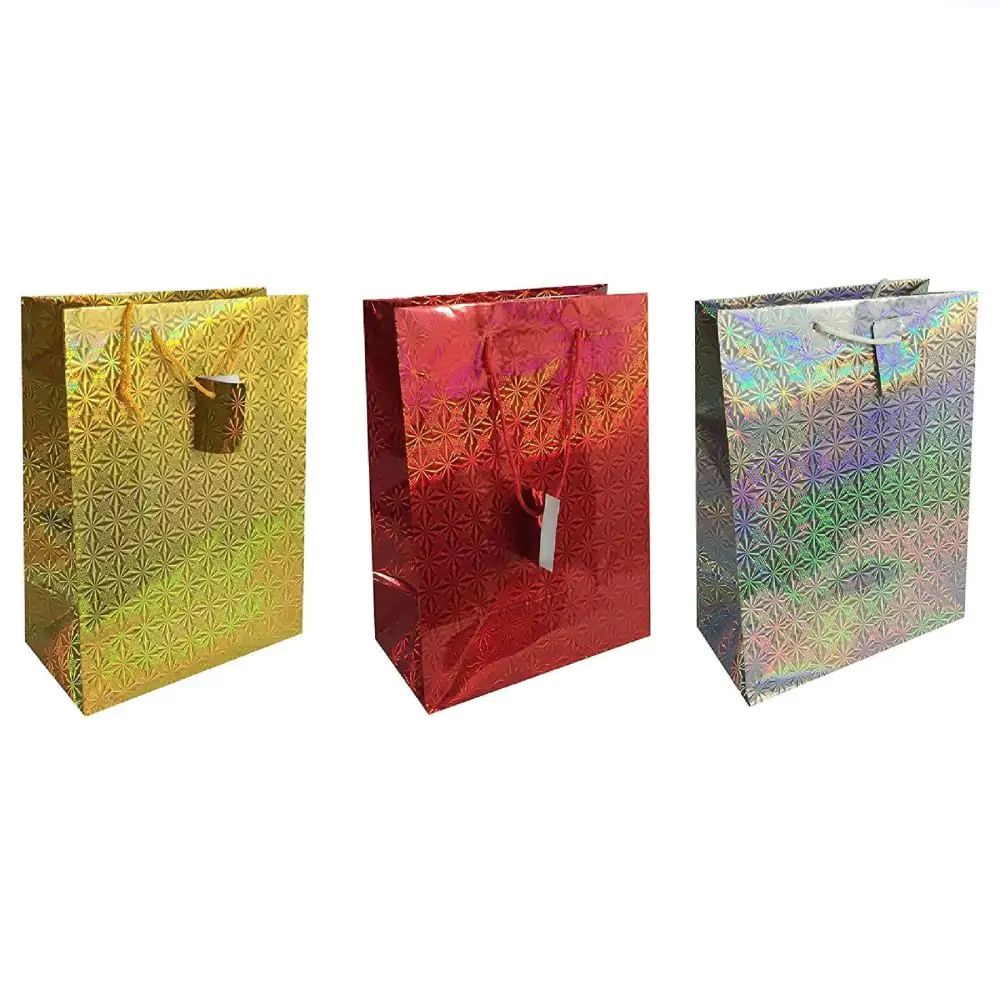 County Holographic Gift Bag Large Pk Of 12 image