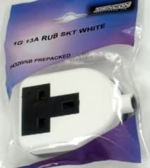 DA 1G 13A Rubber Socket White(EXTENSION)