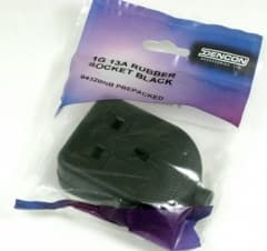 DA 1G 13A Rubber Socket Black