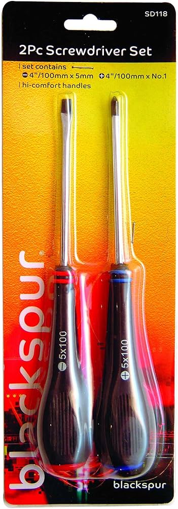 Blackspur 4" Torque Screwdriver Set 2pc image