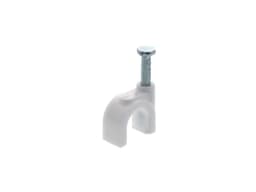 BH Round Cable Clips 8mm White 1