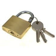 C261/20mm Brass Padlock Carded