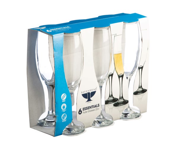 Rayware Set Of 6 Flutes 22cl image