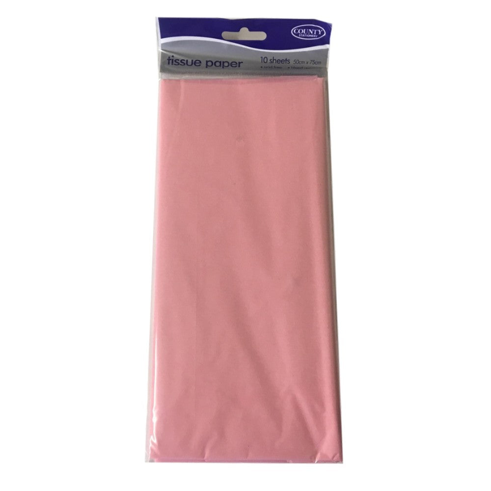 County  10 Sheets Acid Free Tissue Paper 50x75cm - Pink image