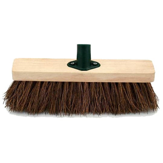 Charles Bentley 11.4" Stiff Bassine Fill Broom Head With Bracket