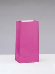 Unique Party 12 Paper Party Bags -hot Pink