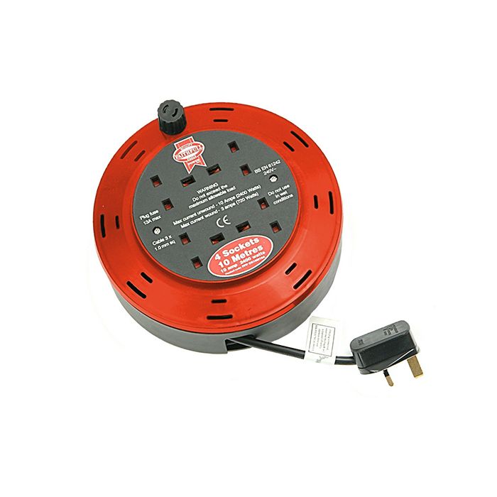 Powerplus 4 Way Cable Reel 10amp 10metre image