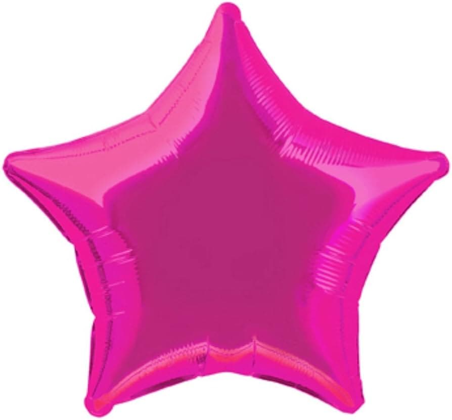 Unique Party 20''pkg Star Hot Pink Foil Bln