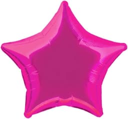Unique Party 20''pkg Star Hot Pink Foil Bln 1
