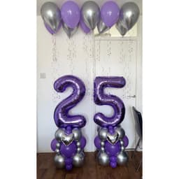 Unique Party 20'' Pkg Star Dp Purple Foil 1