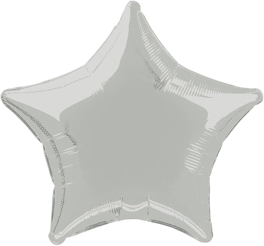 Unique Party 20'' Pkg Star Silver Foil Blln
