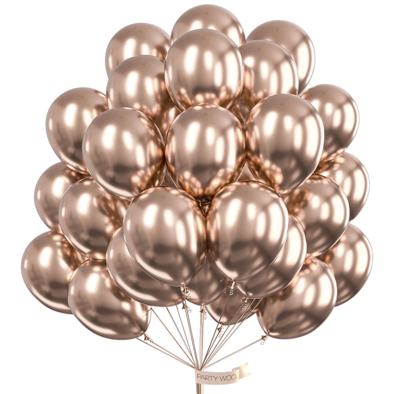 Unique Party 50 12" Champagne Gold Prl Blln image