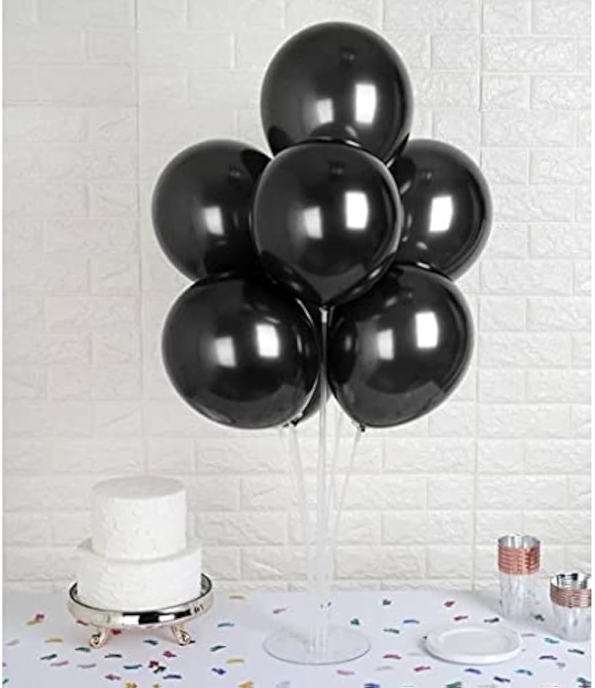 Unique Party 50 12" Ink Black Pearl Balloon image