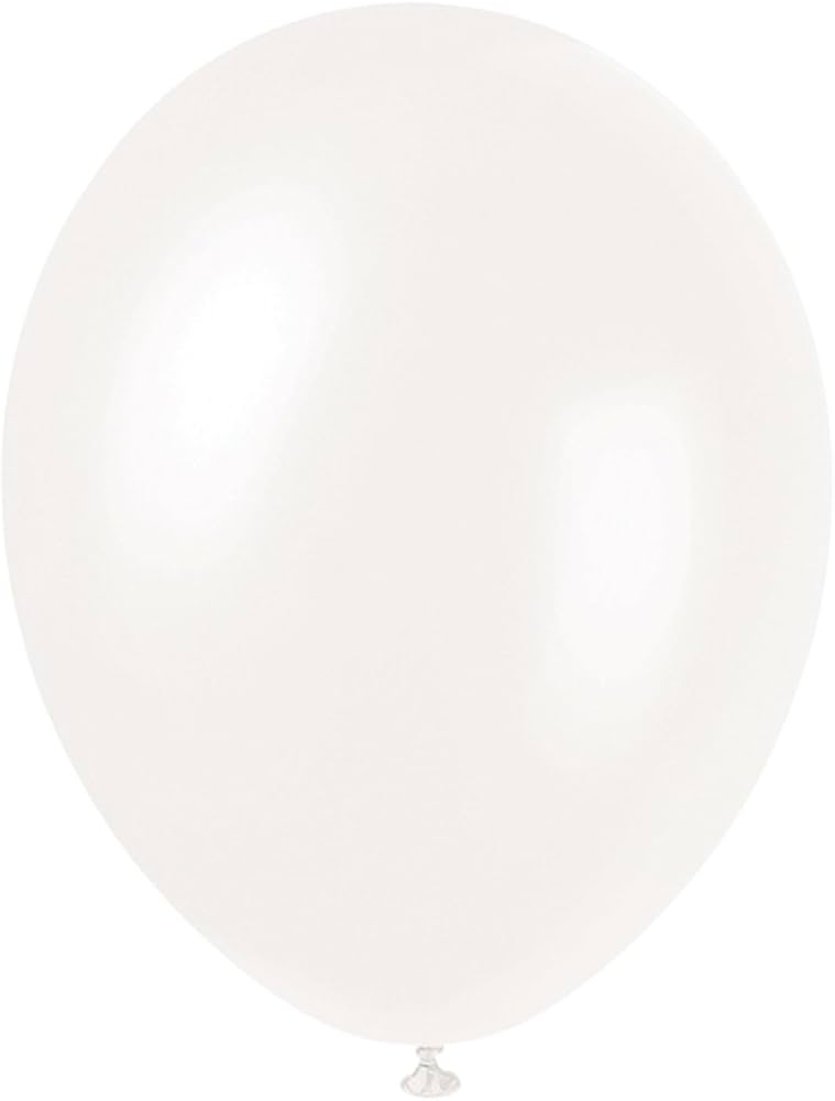 Unique Party 50 12" Iridescent White Pearl Balloon image