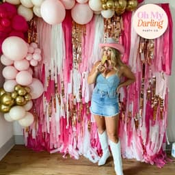 Unique Party **** : 4 First Bday Pink Hang Dec 18" 1
