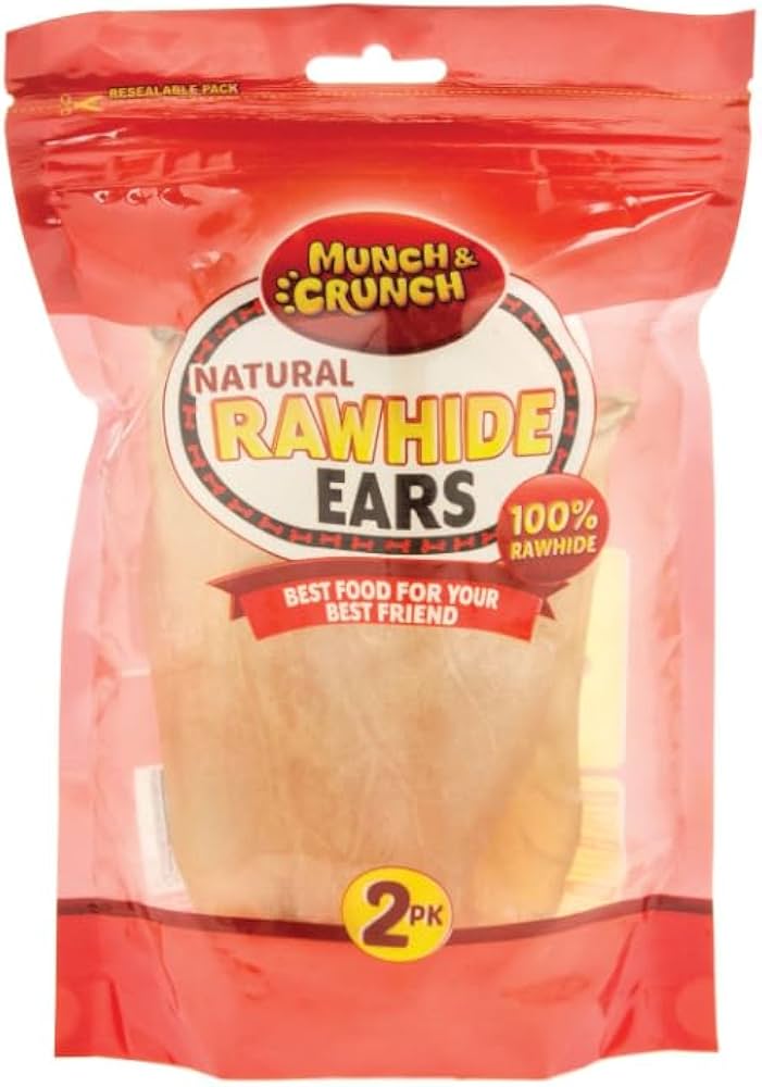 151 Munch & Crunch  Rawhide Ears - Natural 2pk (mc0044b) image