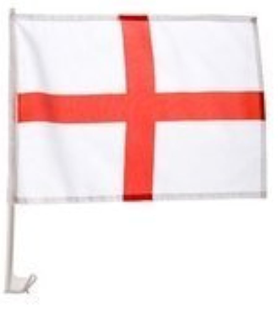 England Twin Car Flags 30 x 46cm image