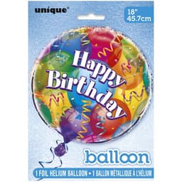 Unique Party 18'' Pkg Brilliant Bday Foil Blln 1