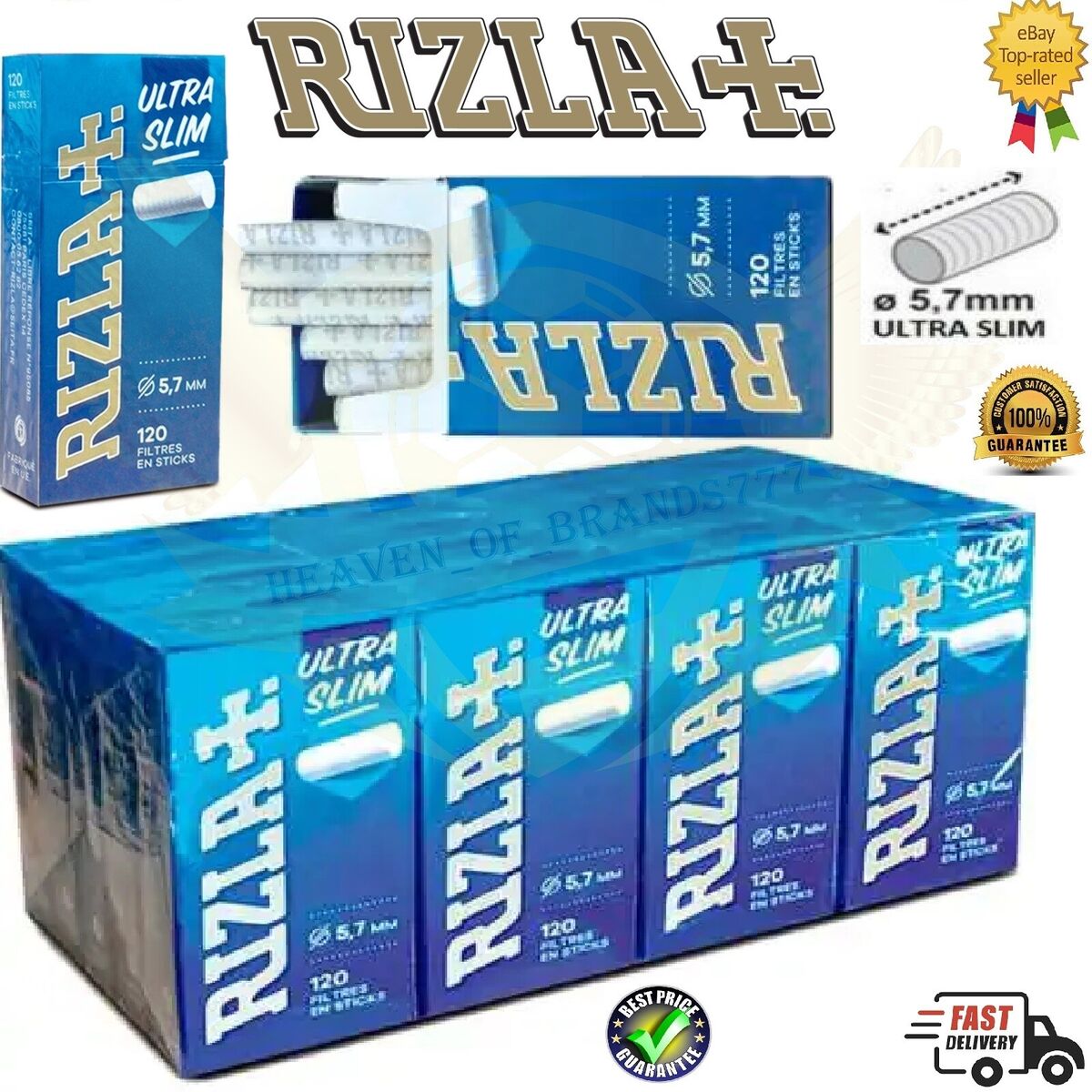 Rizla Ultra Slimline Tips 120's PK20 image