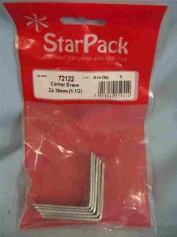 Star Pack 38mm Corner Brace ZP Pk6(72122) 1