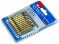 Hilka S2 50mm Screwdriver Bits Titanium Coated 10pcs