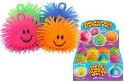 Kandy Toys 4" Spikey Light Up Smiley Face In Display Box 1