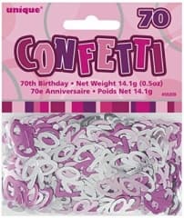 Unique Party Pink Glitz 70 Confetti .5oz