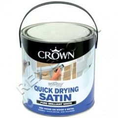 Crown Quick Drying Satin Brilliant White 2.5Ltr