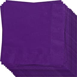 Unique Party 20 Deep Purple Beverage Napkins 1