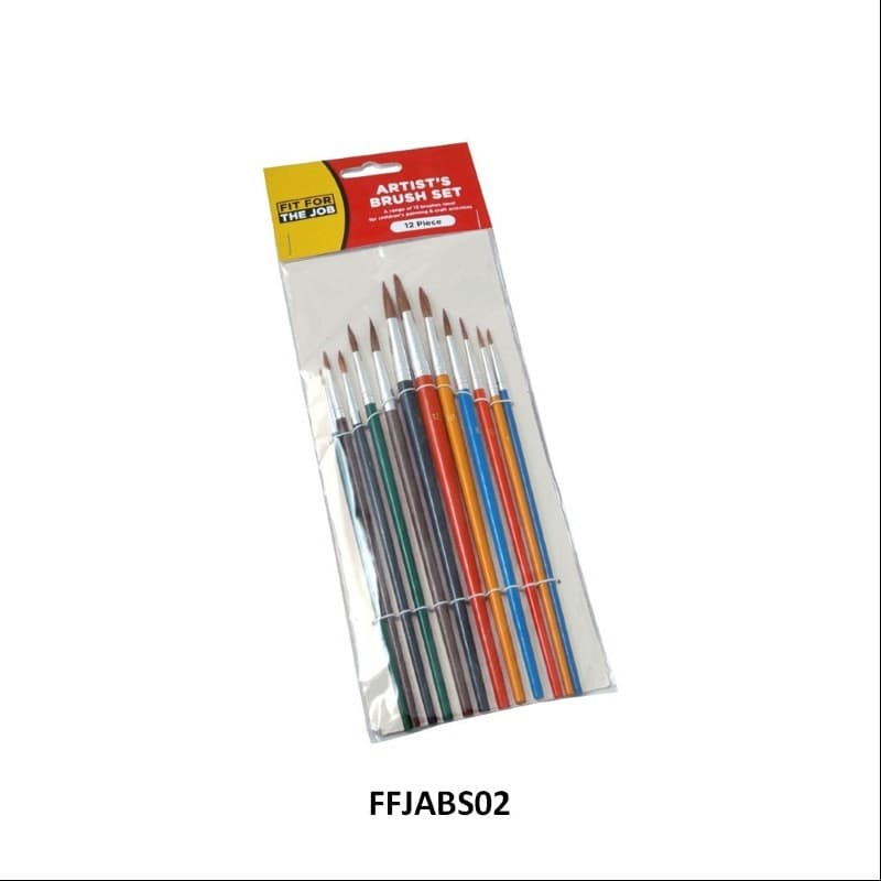 Rodo Fit For Job Artists Brush Set - Colours 12pcs.