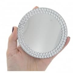 Sifcon 10cm Round Mirror Plate + Gems