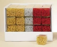 5M x 8mm Bead Garland Red/Gold/Silver Asst. In CDU