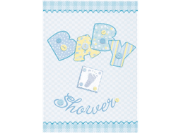 Unique Party 8 Baby Blue Stitching Invitation  Xxxx 1