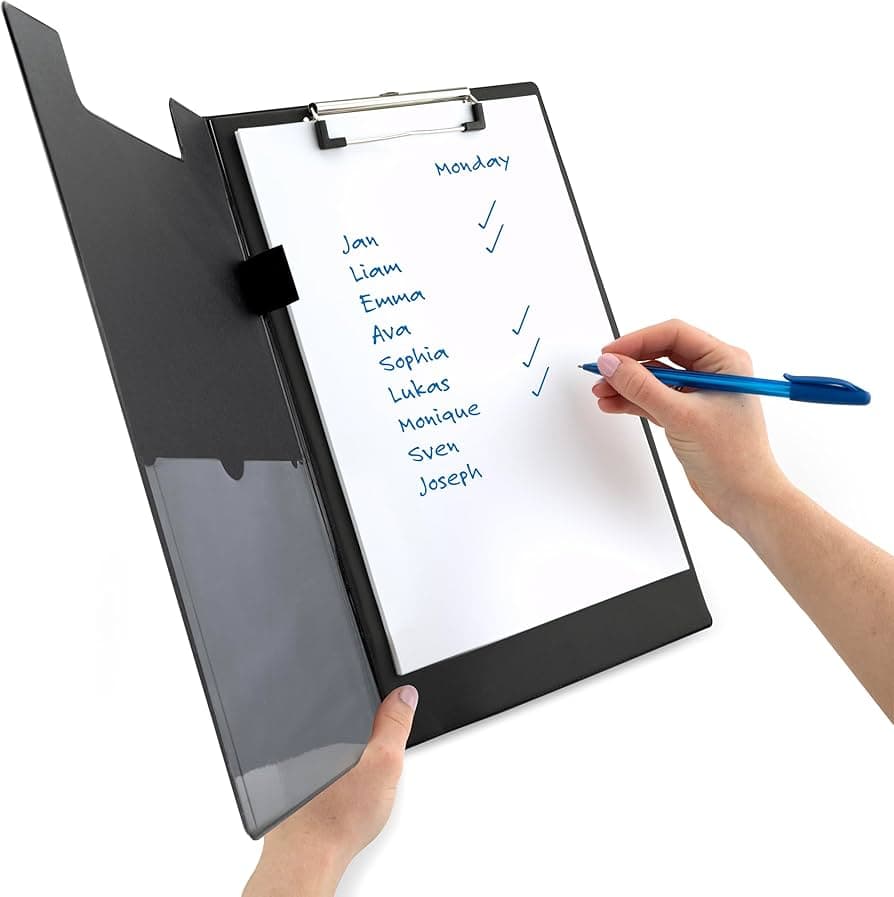 Rapesco Foldover Clipboard - Black (VFDCB0B3)