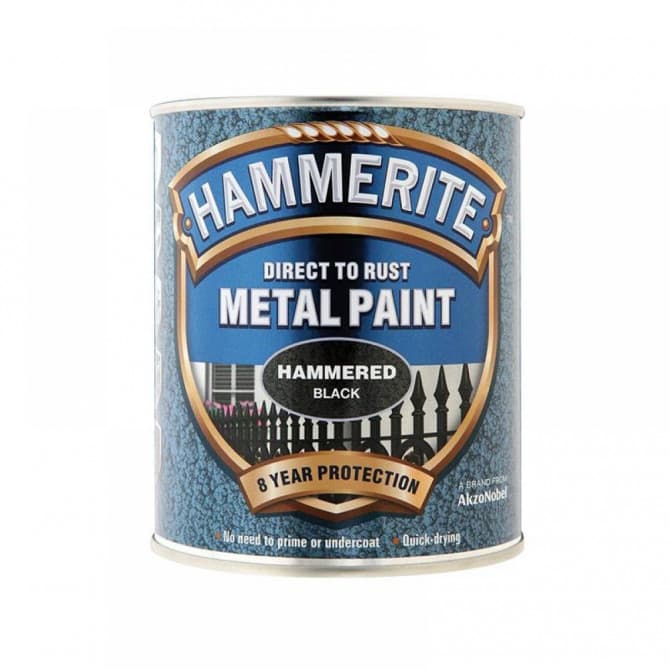 Hammerite Metal Paint Hammered Black 750ml