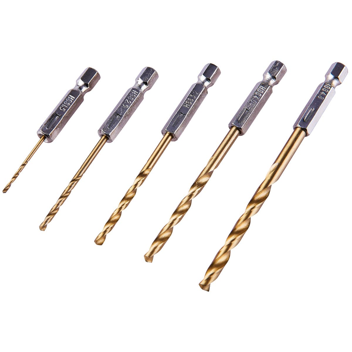 Am-Tech 5pc Titanium Drill Set 1/4" Shank F1110