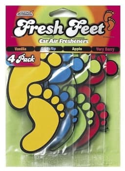 151 Car Pride  Fresh Feet Air Freshener 4pk (cp1128-48) 1