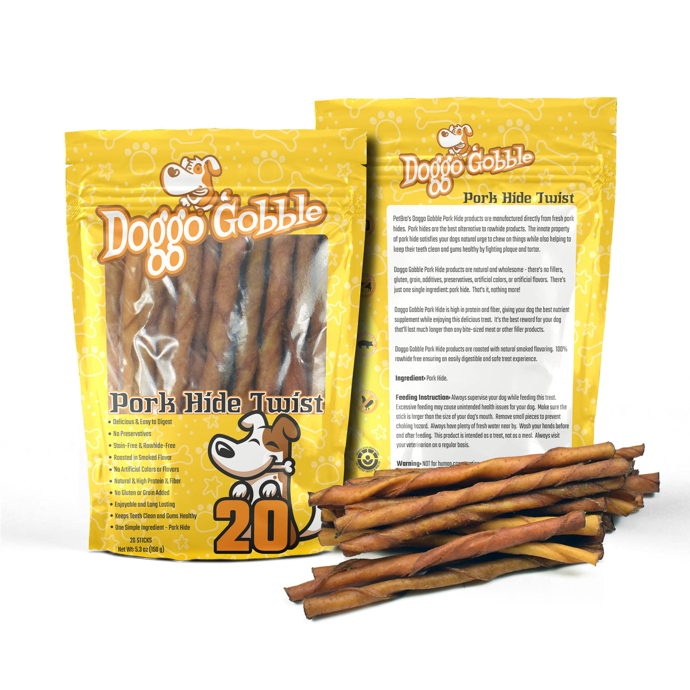 151 Munch & Crunch  Smoked Porkhide Twist Sticks (mc1033) image