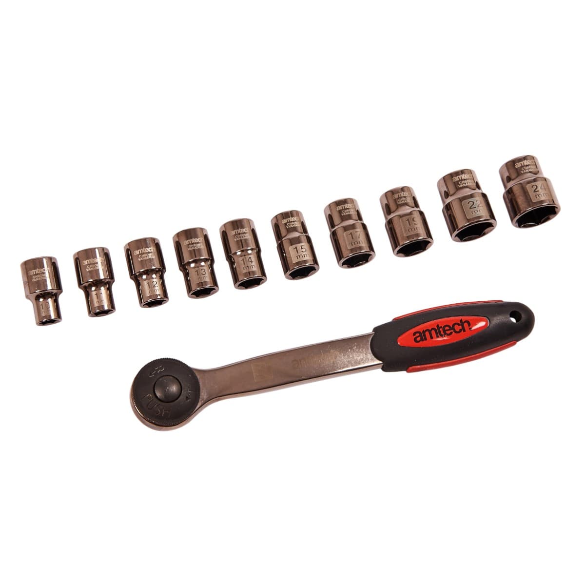 Am-Tech 11pc 1/2" Dr. Metric Socket Set (I0370)