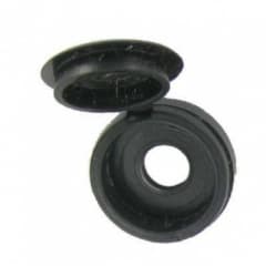 Fold Over Caps Black