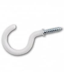 1 White PVC Cup Hooks