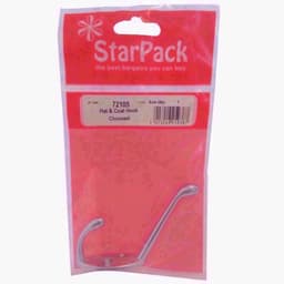 Star Pack Hat & Coat Hook Chromed.(72105) 1