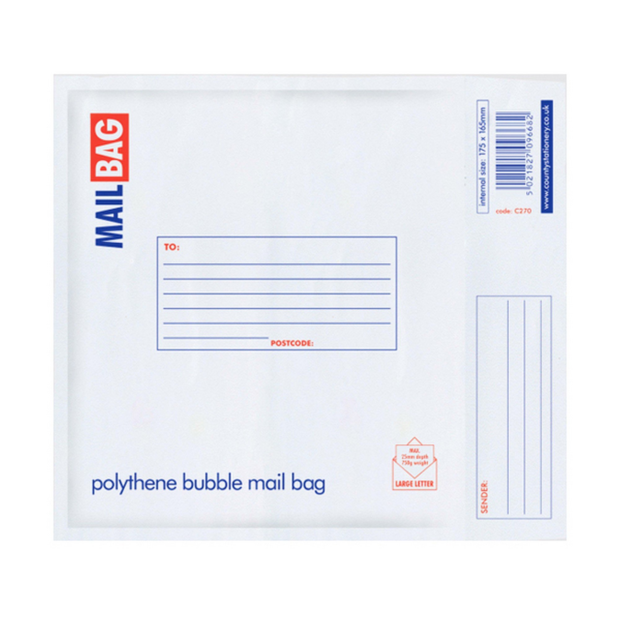 County  Polythene Bubble Bags - Ex Large 350mm X 470mm image