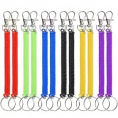 Micro Spiral 12cm Plastic Keyring 12pcs
