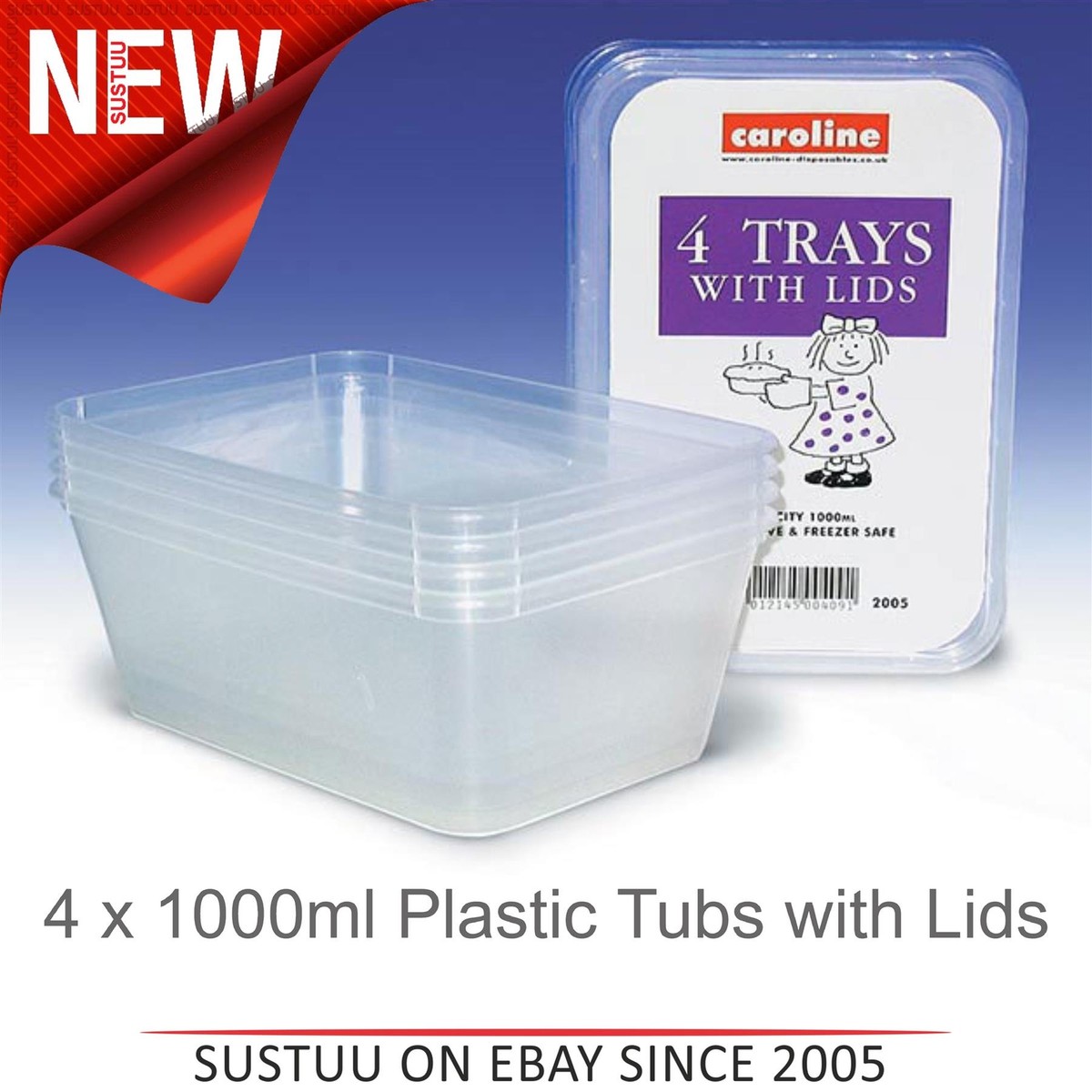 Caroline 1000ml Tubs / Lids 25pcs. (2009) image