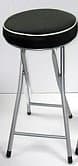 Padded Black Round Stool Junior