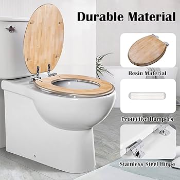 Toilet Seat Wood Effect Beech image