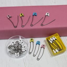 Duralon 2pc Snaplock Nappy Pins Card of 12 (2128) 1