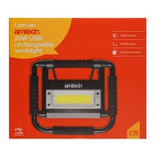 Am-Tech 20w USB Rechargeable Cob WorkLight 1