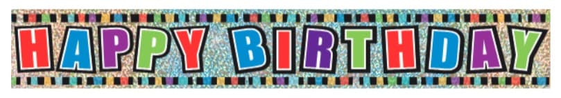 Unique Party Happy B'day Colours Prism Banner - 12ft